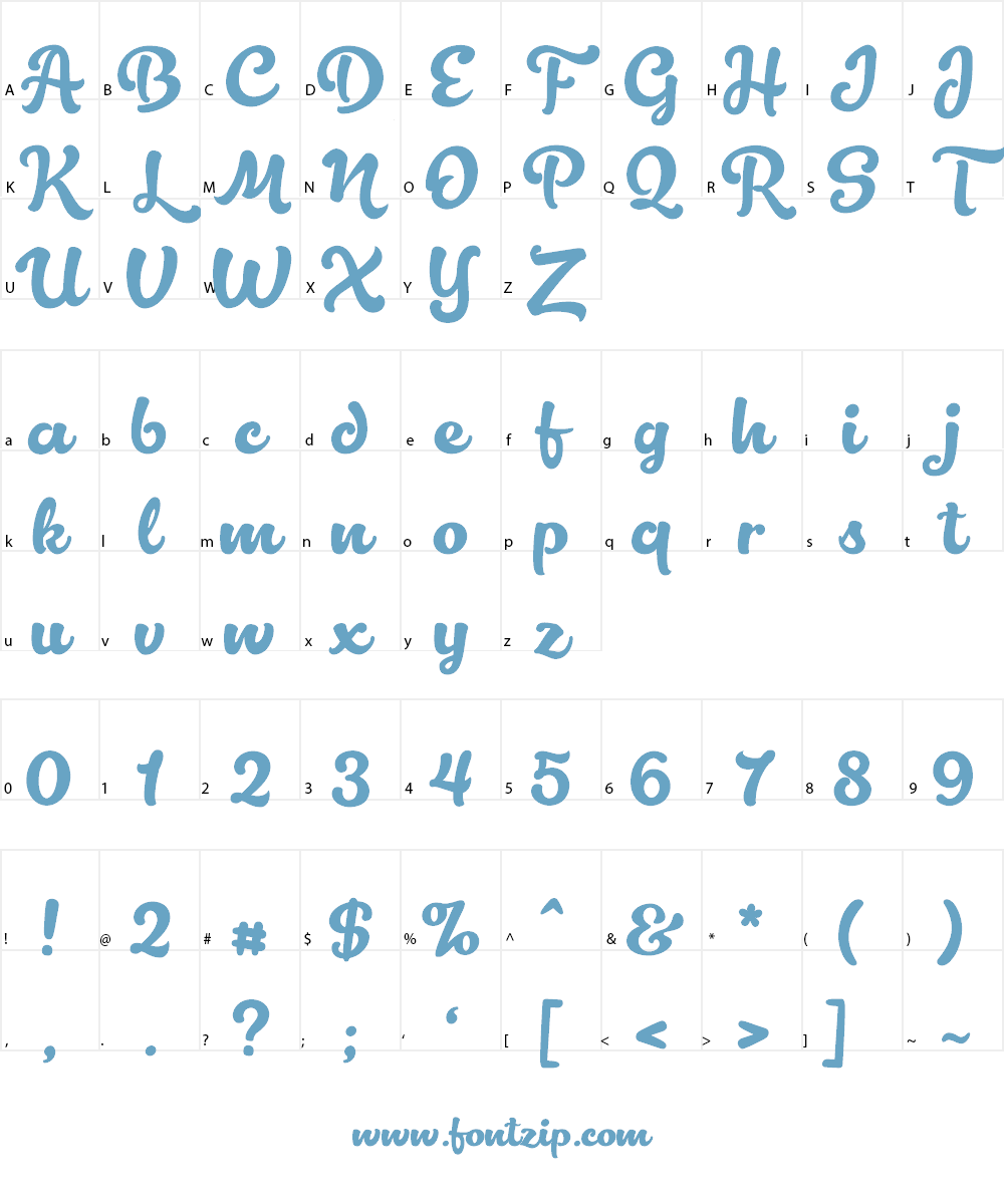 Lactosa Font Character